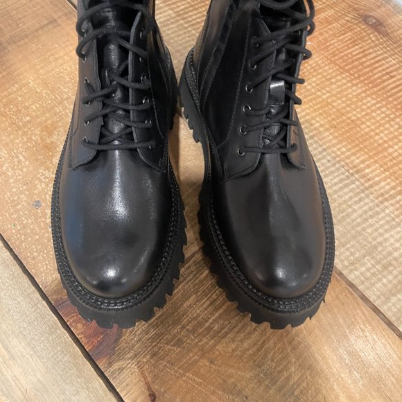 Free People Womens Miller Cut Out Combat Boots Black NEW 7.5 +8.5 - Picture 7 of 12